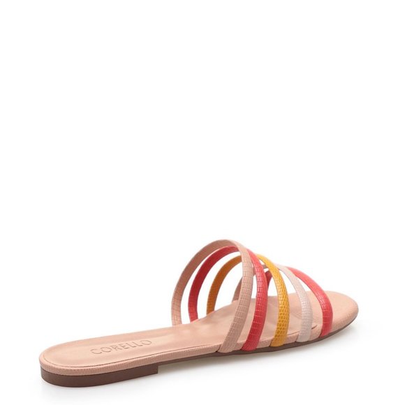 Ombre Strappy Flat Slide Sandals by Corello l Similar to $375 Mansur Gavriel - Picture 5 of 12